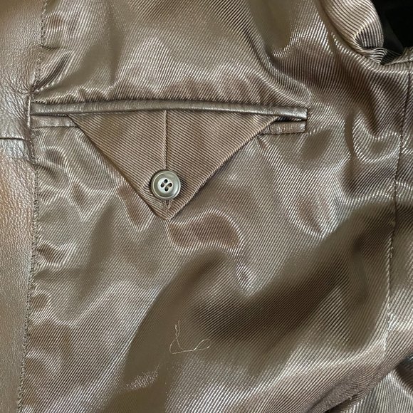 SOLD Stafford Brown Leather Blazer Jacket Vintage Mint Condition Men's - Picture 13 of 13